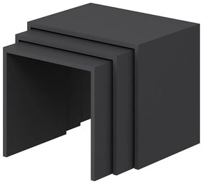 Alya Anthracite kisasztal, 3 db