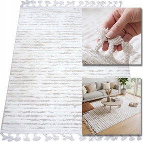 Shaggy Boho Szőnyeg Rojtokkal A Hálószoba Nappaliba Skandináv 120X170 3D