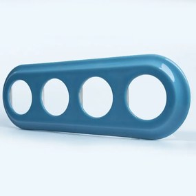 Kerámia Keret Négyszeres Süllyesztett Pasztell Azúrkék