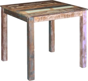 vidaXL tömör újrahasznosított fa étkezőasztal 80 x 82 x 76 cm