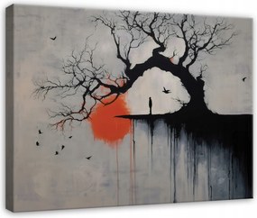 Vászonkép Fa Beton Absztrakt Szürke Hálószoba Nappali Vászon 120x80