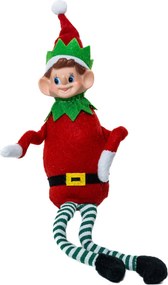 Elf manó textil figura hajlítható végtagokkal 35 cm Fehér gallér