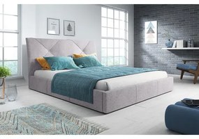 Kárpitozott ágy KARO mérete 160x200 cm Szürke
