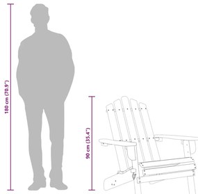 tömör akácfa kerti adirondack szék