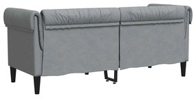 Chesterfield kanapé Világosszürke 182.5 x 74.5 x 74.5 cm szövet