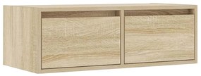 TV szekrény LED világítással sonoma tölgyfa 75x35,5x25 cm