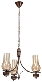 Brilagi - LED Csillár láncon COTTAGE 3xE14/40W/230V tölgy/barna