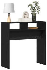 fekete tölgy konzolasztal - 78x30x80 cm - Műanyagfából készült