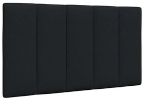 fekete szövet fejtámla párna 80 cm