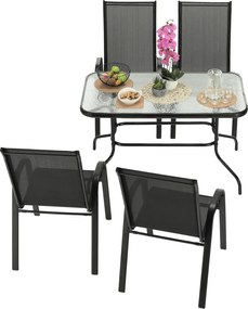 Rakásolható szék, sötétszürke/fekete, ALDERA