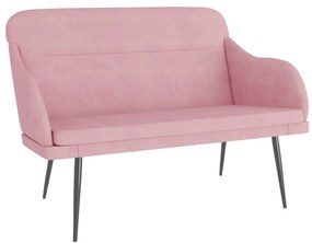 rózsaszín bársonypad 110 x 76 x 80 cm