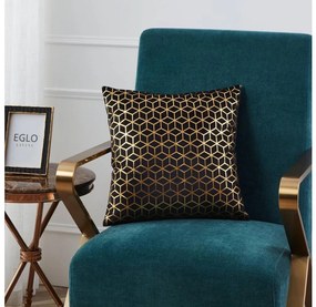 Eglo 420078 - Dekoratív párna SINGU 45x45 cm fekete/arany