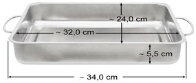 Elo 53435 Basic Rozsdamentes tepsi 34 x 24 x 5,5cm