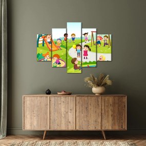 Kép a gyermekek szórakozásáról a homokozóban (150x105 cm)
