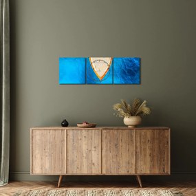 Kép - Nyári hajó (órával) (90x30 cm)