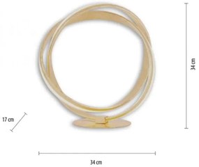 Paul Neuhaus 4531-12 - LED Dimmelhető asztali lámpa MELINDA LED/18W/230V arany