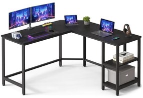 SOLEA sarokíróasztal fekete