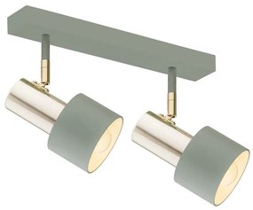 Argon 0926 - Spotlámpa DORIA 2xE27/15W/230V zöld/sárgaréz