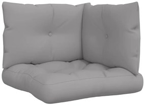 3 db szürke szövet raklappárna