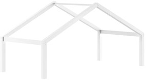 Fehér házikó alakú bükkfa gyerekágy 90x200 cm Forrest – Vipack