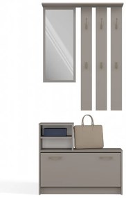 Faenza GAR előszobafal, 85x180x24 cm, agyag színű