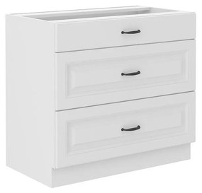 Alsó konyhaszekrény fiókokkal Vintageline 80 D 3S BB (fehér) . 1103343