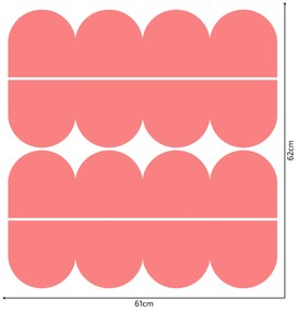 PIPPER. Textil öntapadó tapéta - Mini Ív - Rózsaszín szín Szín: Sötét