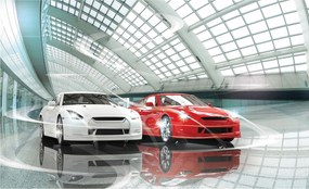 Fotótapéta Nissan Gt-r város stílus vinil sebesség 368x254 +ragasztó