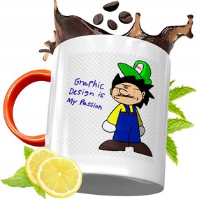 Narancssárga Bögre Grafikusoknak Tökéletes Ajándék fényképes nyomtatással