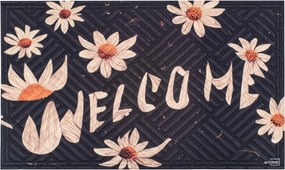 Lábtörlő Ajtó Alá Gumi anyagból Virágok nyomattal 75x45