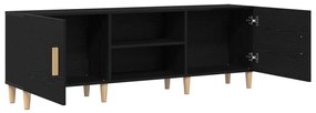 TV Állvány - Fekete Tölgy, 150x30x50 cm, Mérnöki Fából készült