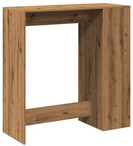 vidaXL kézműves tölgy szerelt fa bárasztal tárolókkal 101x40x103,5 cm