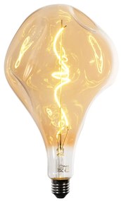 E27 dimmelhető LED lámpa spirál izzószállal PS160 borostyán 6W 340 lm 1800K
