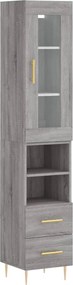 vidaXL szürke sonoma szerelt fa magasszekrény 34,5 x 34 x 180 cm