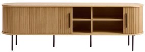 Natúr színű TV-állvány tölgyfa dekorral 56x180 cm Nola – Unique Furniture