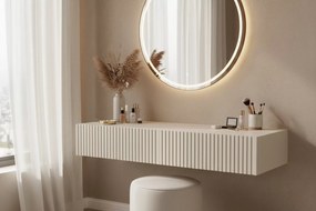 Nicole fali sminkasztal 100 cm fiókokkal - matt kasmír