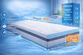 Elviros topper matracvédő 180x200x7cm memóriahab