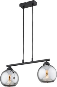 Brilagi - DIOR kábeles csillár 2xE27/60W/230V fekete/füstszürke
