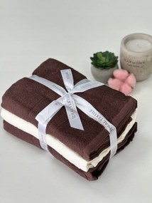 Törölköző szett 3x 50x90 Pamut 400g/m² Puha Vastag Fürdőszoba Szett