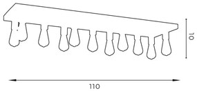 Spotlámpa FILO 11xE27/60W/230V fekete