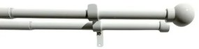 Golyó dupla karnis szett, széthúzható 16/19mm fehér, 200-350 cm, gyűrűk nélkül., 200 - 350 cm
