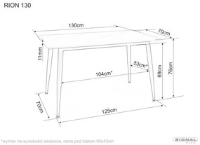 Rion étkezőasztal 130cm