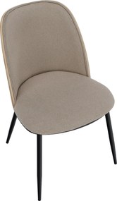 Étkezőszék, bézses barna/natúr fa/fekete, VUDIA