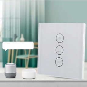 Kapcsoló WiFi Érintőképernyős Üveg Vezérlő Redőnyökhöz, Smart Life