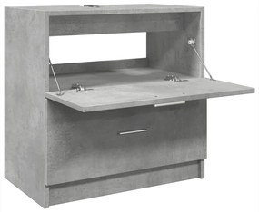 Betonszürke szerelt fa mosdószekrény 59 x 37 x 59 cm