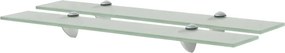vidaXL 2 db lebegő üvegpolc 60 x 10 cm 8 mm