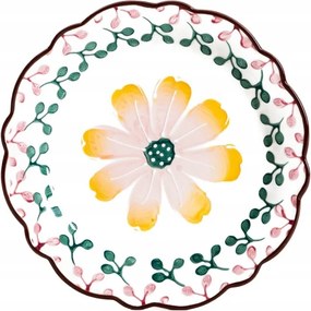 Noya desszertes tányér 21 cm Homla kőből, kávé motívummal