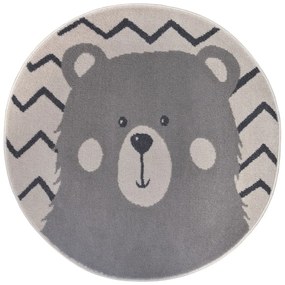 Szürke gyerek szőnyeg ø 100 cm Bear – Hanse Home