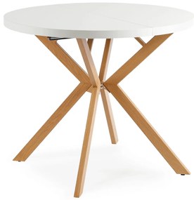 Bővíthető Étkezőasztal Fehér Színben. LUGO 90-190 cm