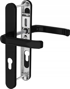 Ajtókilincs Saturn 36 Ral 9005 fekete matt ovális L92 solid